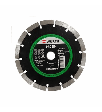 DISCO SEGMENTADO PARA ROCAS NATURALES WURTH 4 1/2"