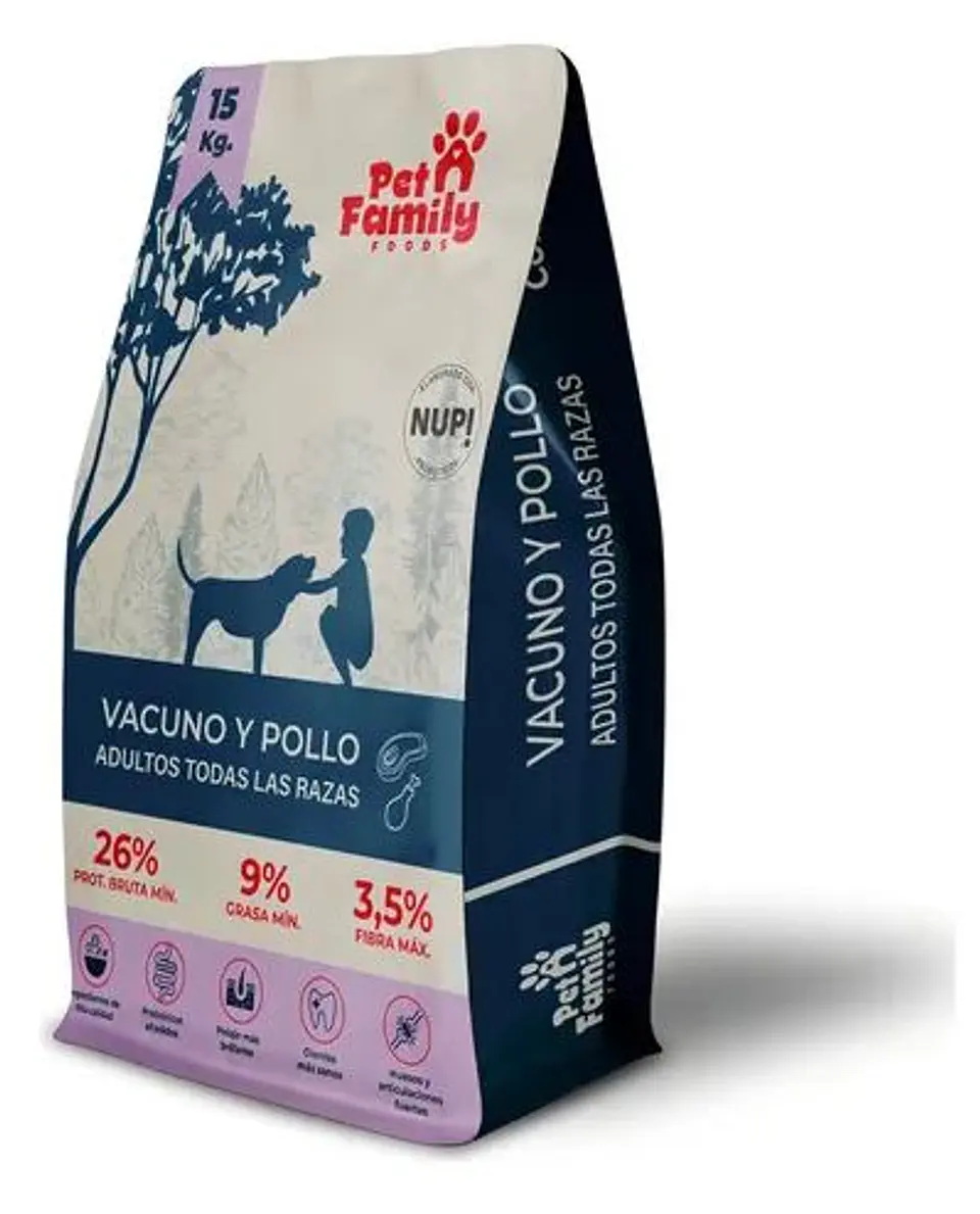 Petfamily Alimento Vacuno y Pollo todas las razas 5kg y 15kg 2