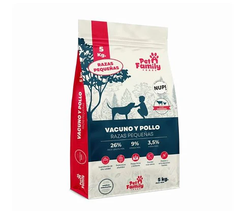 Petfamily Alimento Vacuno y Pollo razas pequeñas 5kg