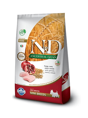 N&D Adult Mini Breeds Pollo y Granada 2,5kg