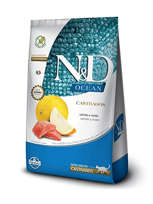 N&D Gato adulto castrado salmon y melon 1,5kg