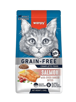 Wanpy Gato adulto Salmon GF 1,5kg
