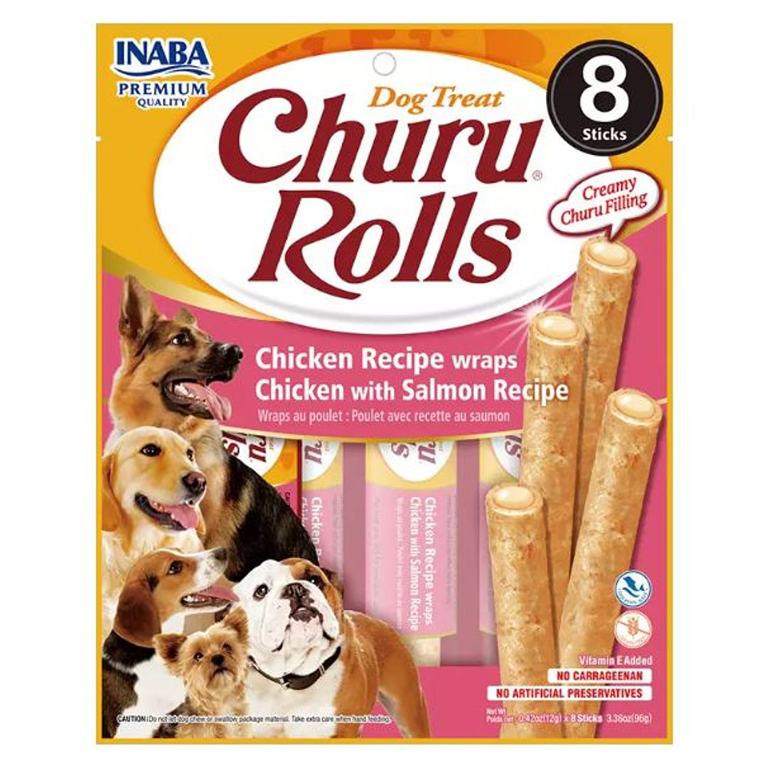 Churu Rolls Perro Salmon 8und x 12g 1
