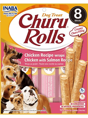 Churu Rolls Perro Salmon 8und x 12g