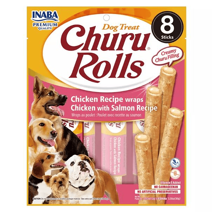 Churu Rolls Perro Salmon 8und x 12g 1