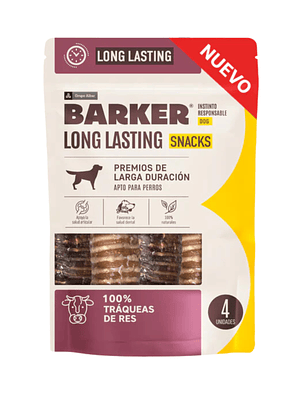 Barker Long Lasting Tráqueas de Res 4und