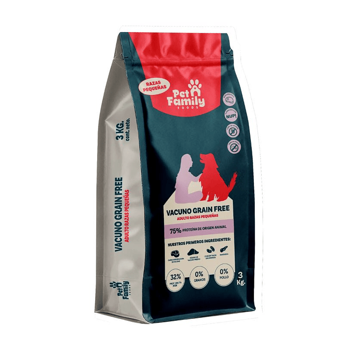 PetFamily 3kg Grain Free Raza Pequeña 1