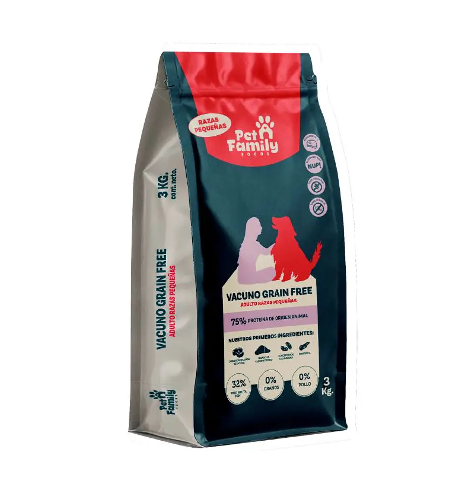 PetFamily 3kg Grain Free Raza Pequeña 1