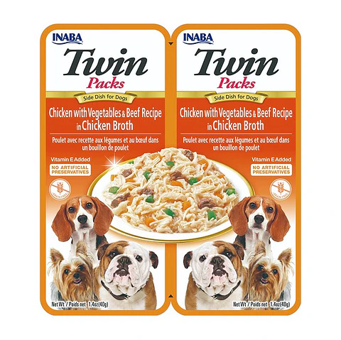 Twins Packs Chicken with Vegetables & Be 2x40g