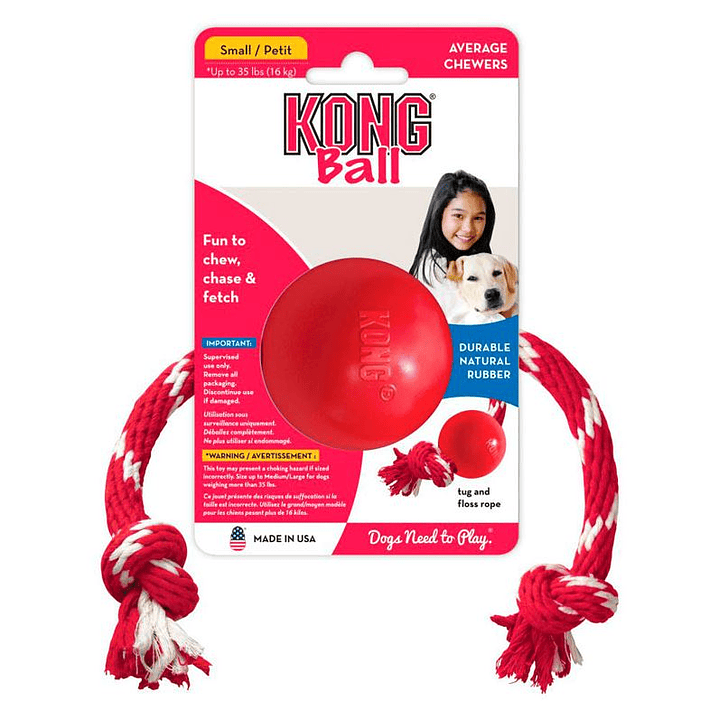 KONG Ball whit Rope TALLA S 2