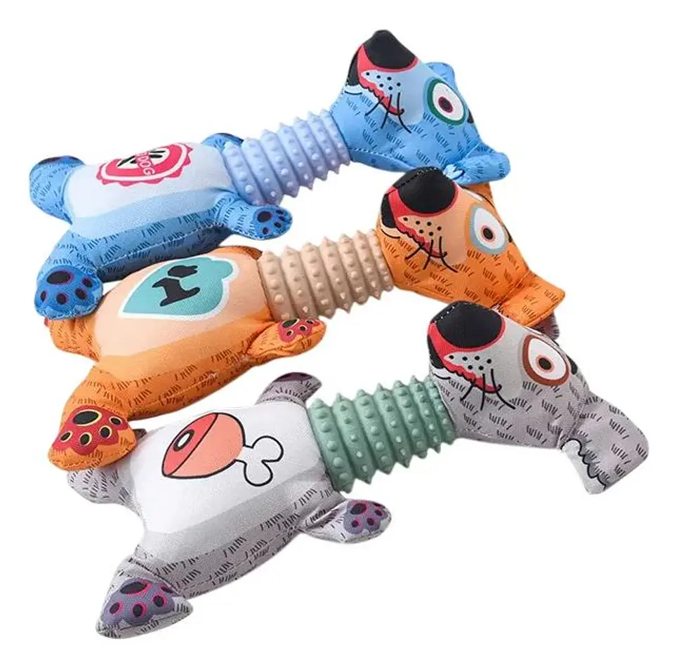 Juguete Perro colores Tela Oxford 3