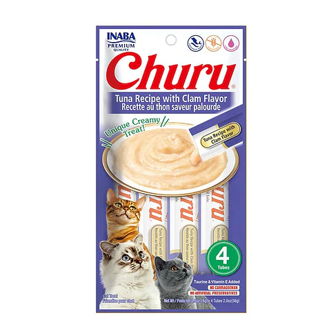 Churu Atún con Almejas 4x14g