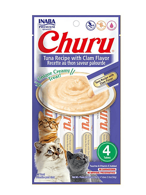 Churu Atún con Almejas 4x14g