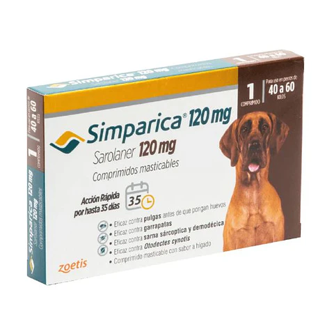 Simparica 120mg (40 a 60kg) 1 comprimido