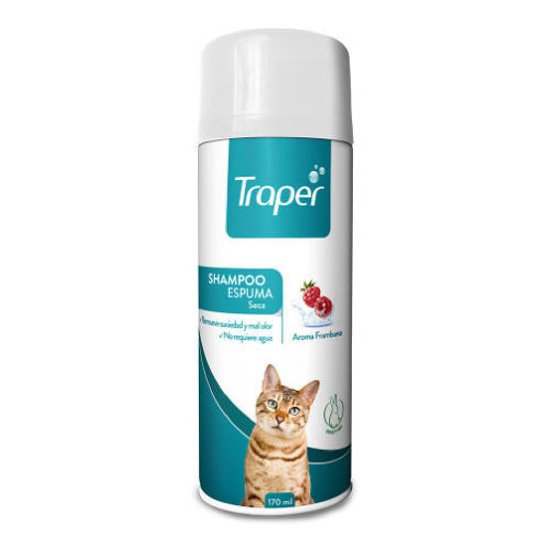 Shampoo Espuma Seca para Gato Frambuesa 170 ml 1