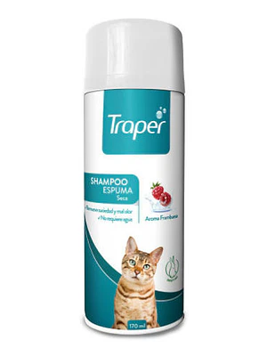 Shampoo Espuma Seca para Gato Frambuesa 170 ml