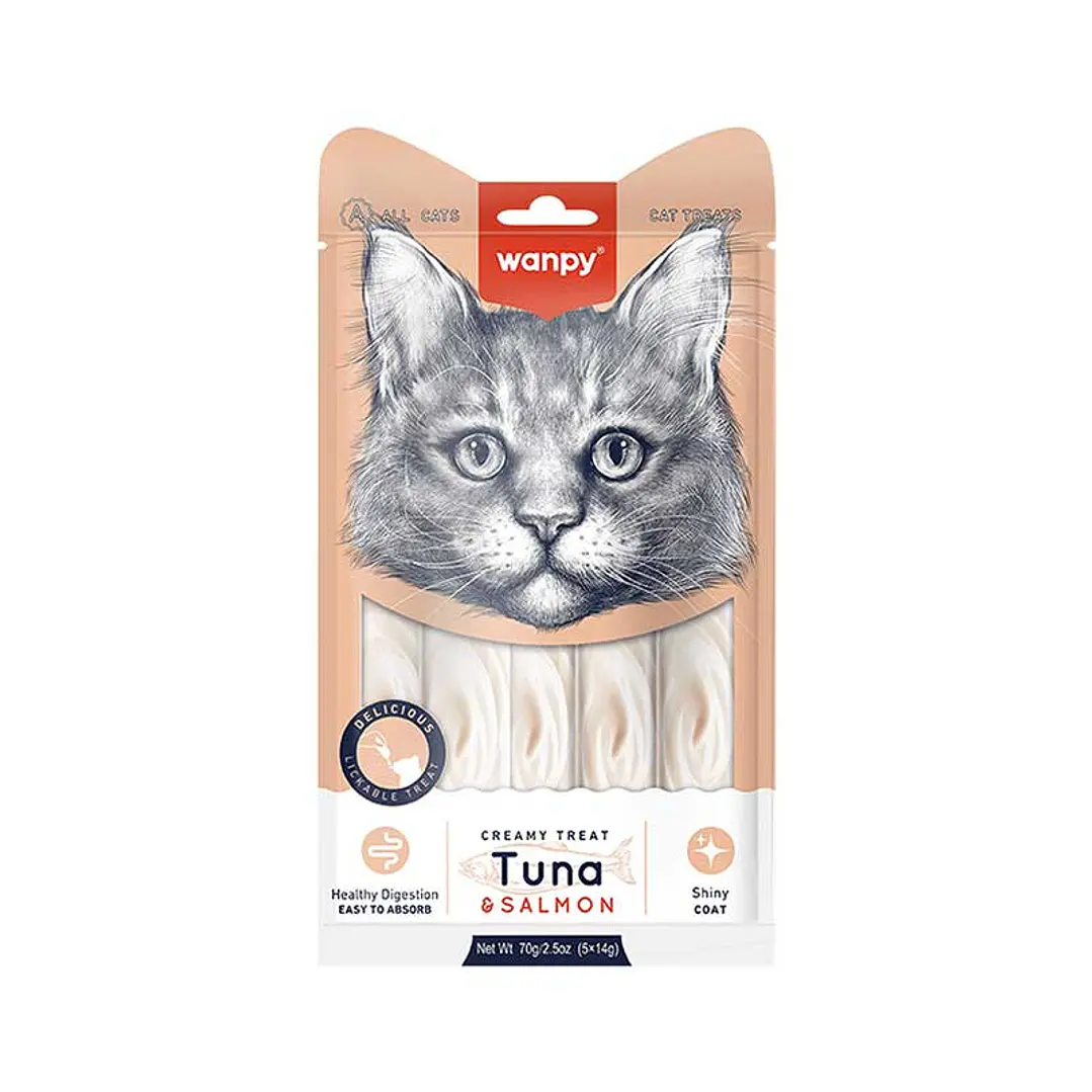 Wanpy cream treat tuna y salmon 70g 1