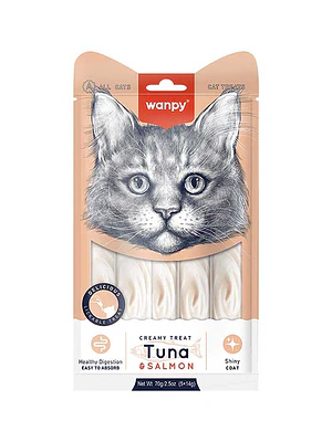 Wanpy cream treat tuna y salmon 70g