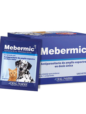 Mebermic antiparasitario amplio espectro en dosis única 1 comprimido