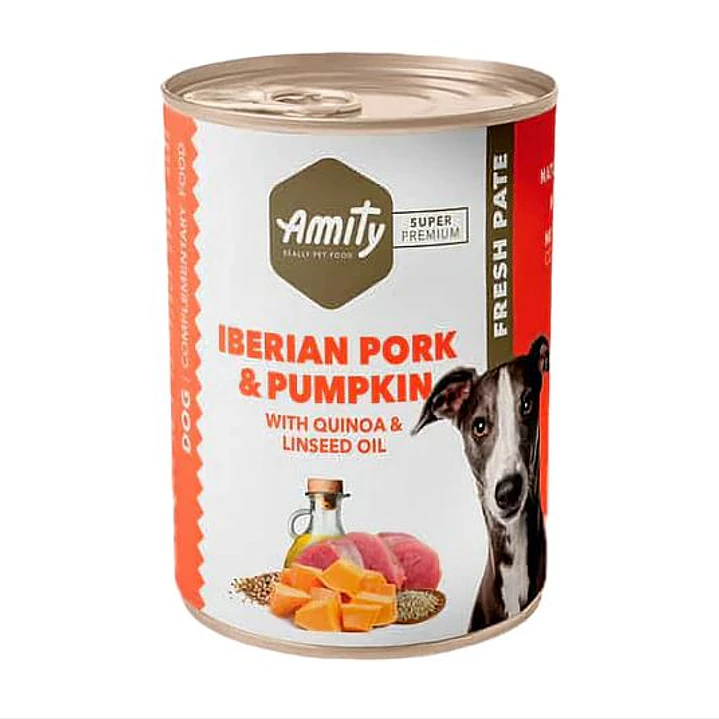 Lata Amity Iberian Pork And Pumpkin PERRO Lata 400grs 1