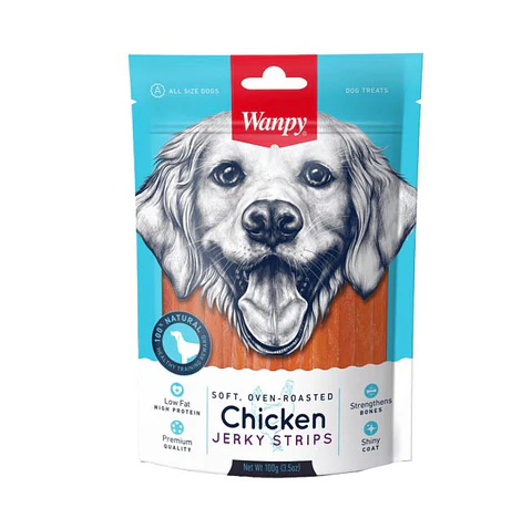 Wanpy Soft Oven roasted Chicken Jerky Strips 80g