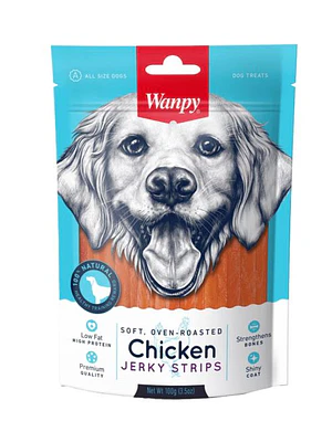 Wanpy Soft Oven roasted Chicken Jerky Strips 80g