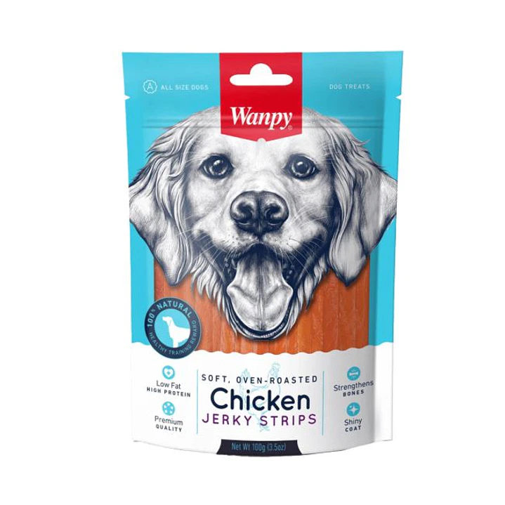 Wanpy Soft Oven roasted Chicken Jerky Strips 80g 1