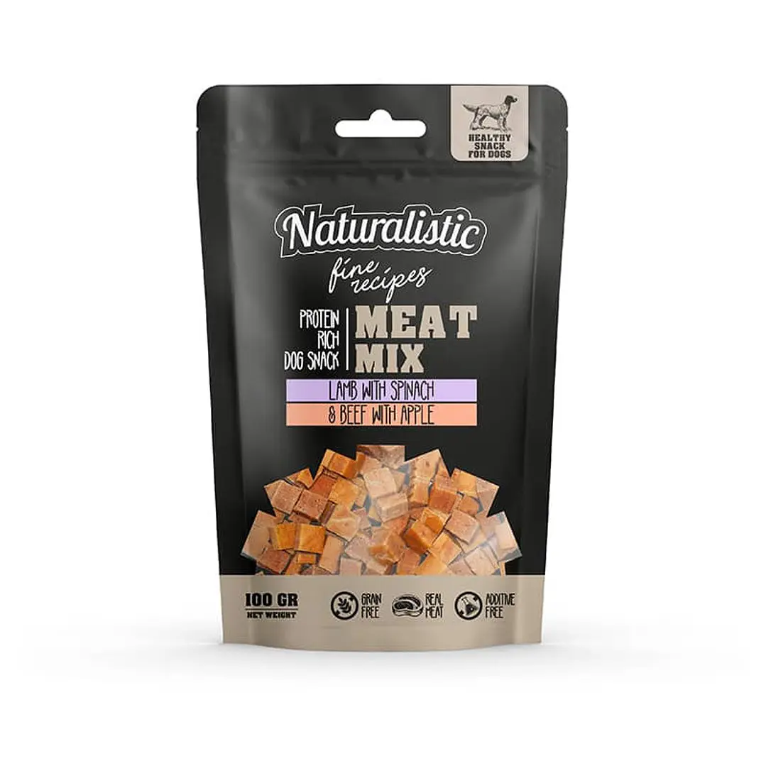 Naturalistic Fine Recipes Meat Mix Lamb Spinach & Beef Apple 1