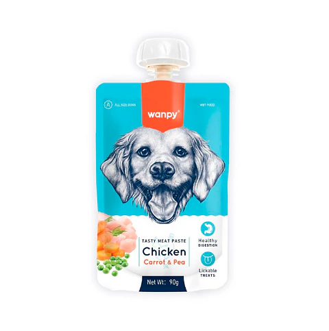 Wanpy Tasty Pasta Chicken Carrot & Pea 90grs