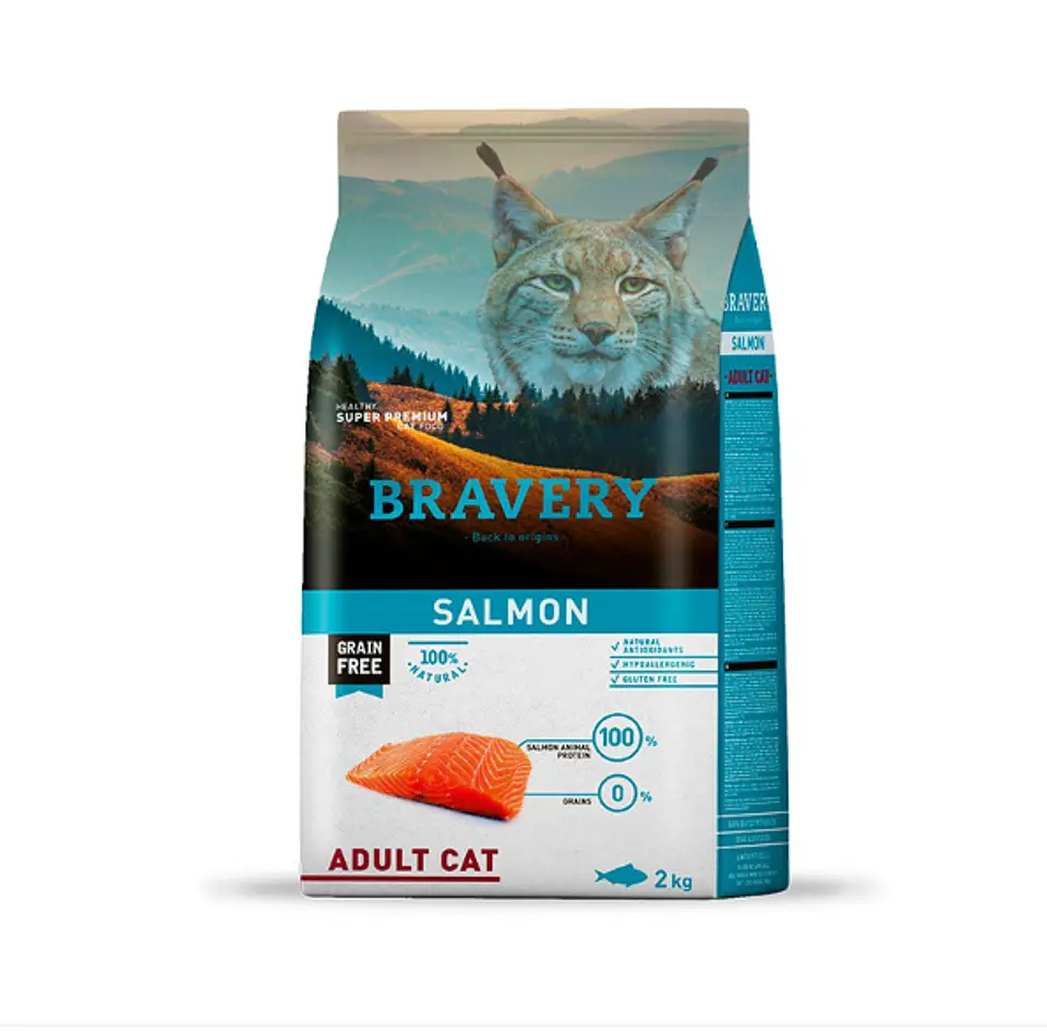 Bravery Salmon Gato Adulto 2kg 1