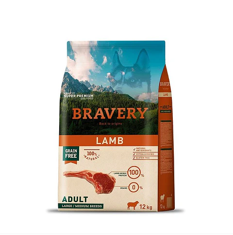 Bravery Lamb Adult 4kg Large/Medium Breeds