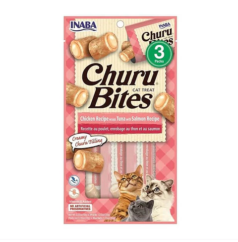 Churu Bites Pollo Wraps Atub con Salmon