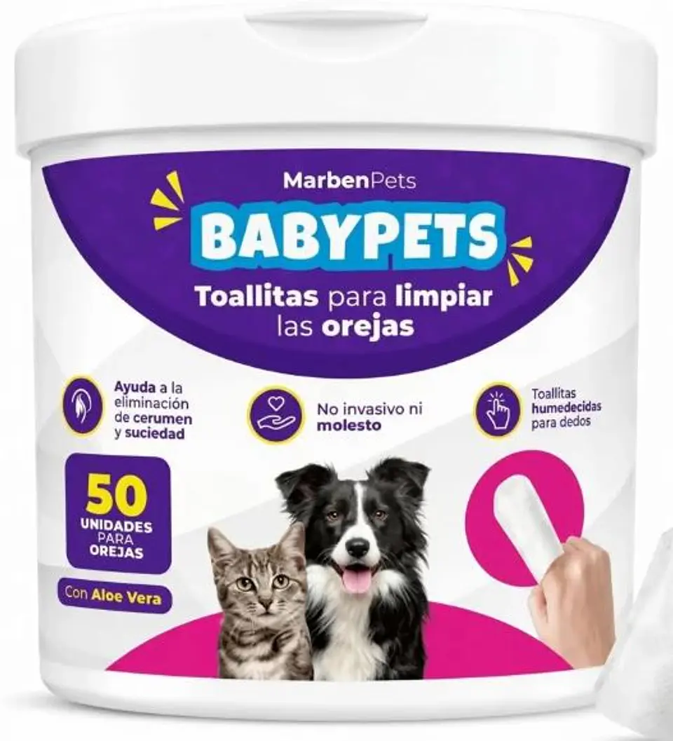 Toallitas para los Oidos 50un. Baby Pets  1