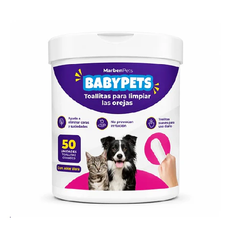 Toallitas para los Oidos 50un. Baby Pets 