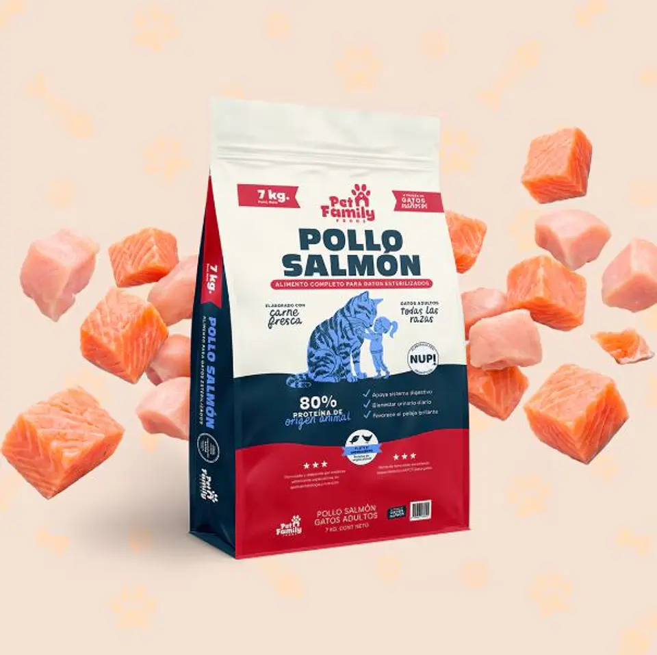 PetFamily Gato Pollo Salmon 7kg 2