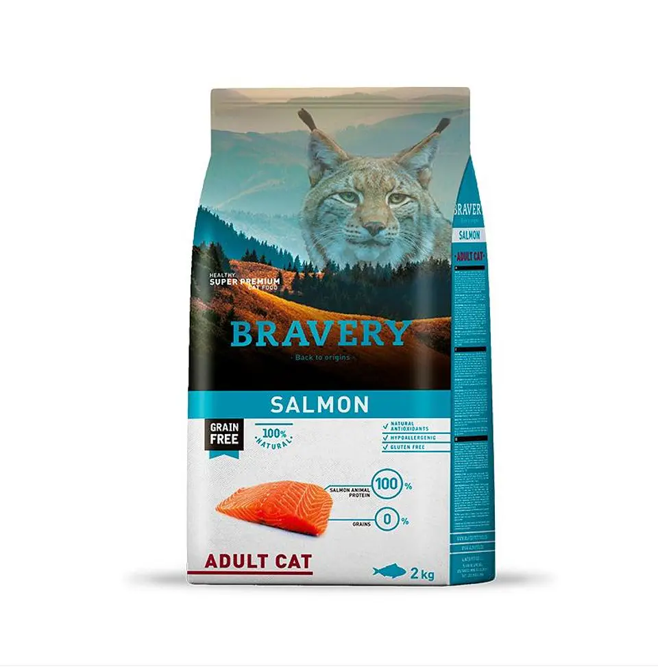 Bravery - Salmon Gato Adulto 2kg 1