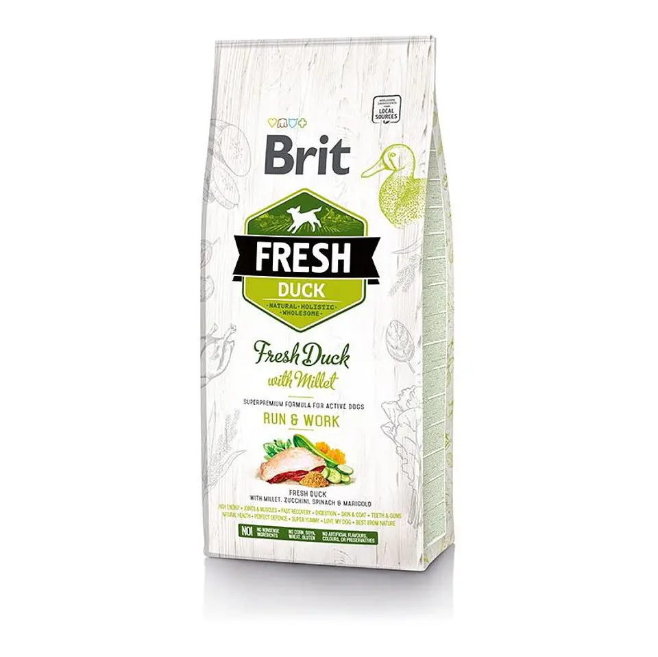Brit Fresh Duck With Millet Active Run Work 2.5 KG 1