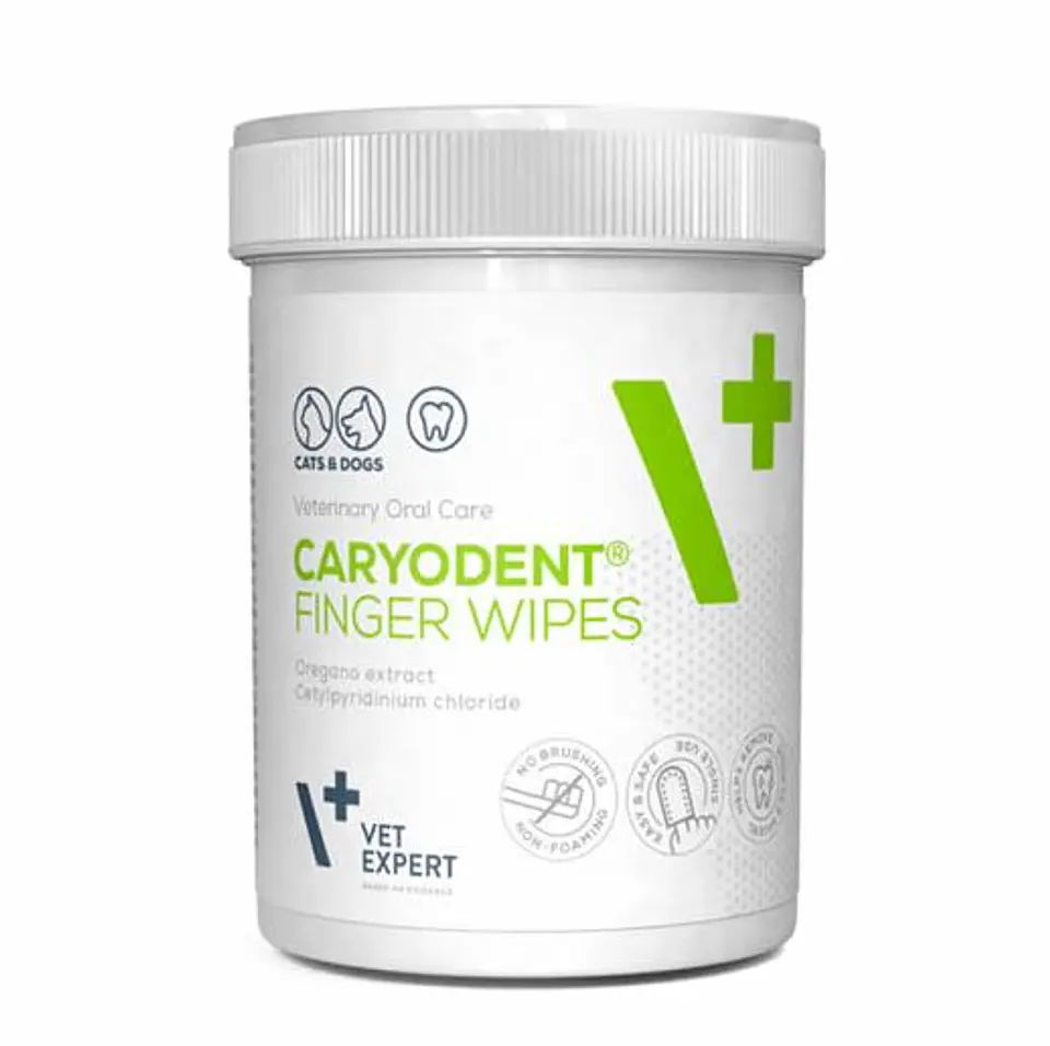 Toallitas Dentales Perro y Gato Caryodent Finger Wipes 50 unidades 3