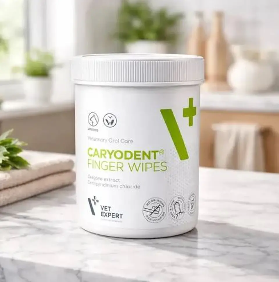Toallitas Dentales Perro y Gato Caryodent Finger Wipes 50 unidades 6