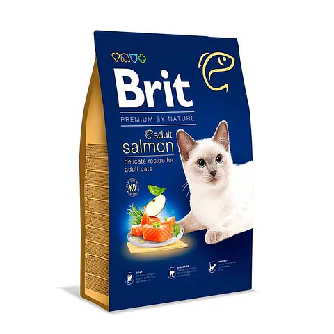 BRIT Premium by Nature Gato Adulto Salmon 1,5 kg