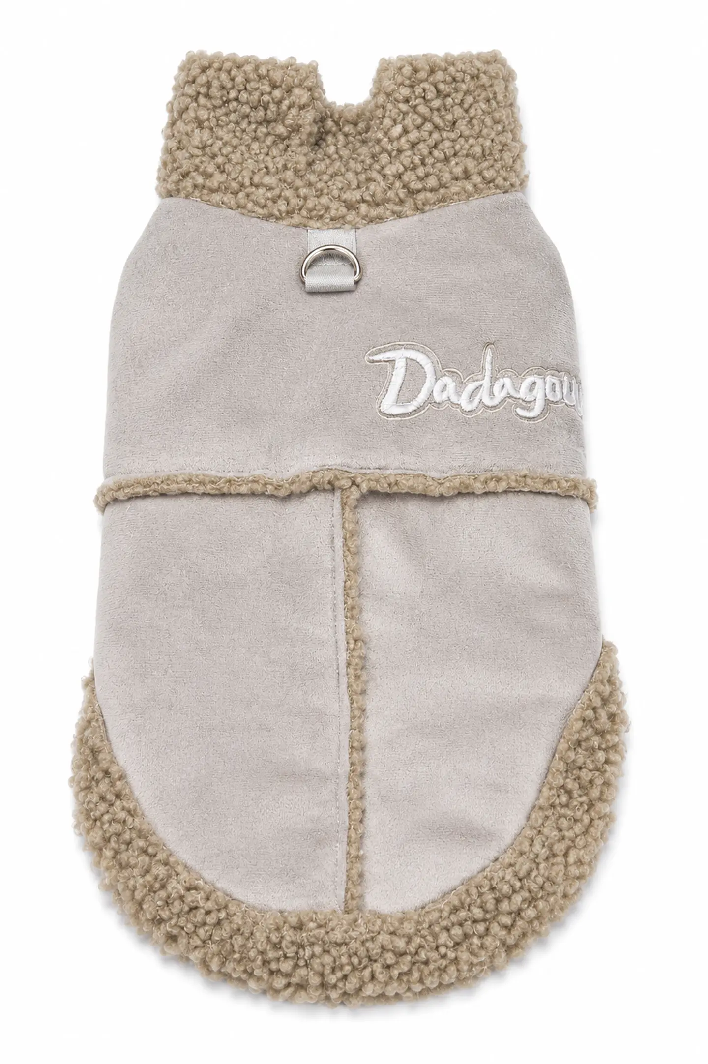L Parka de Felpa gris y beige 1