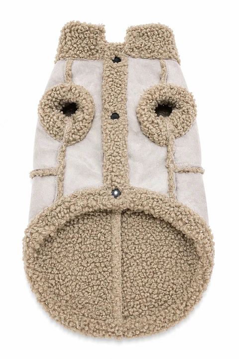 L Parka de Felpa gris y beige