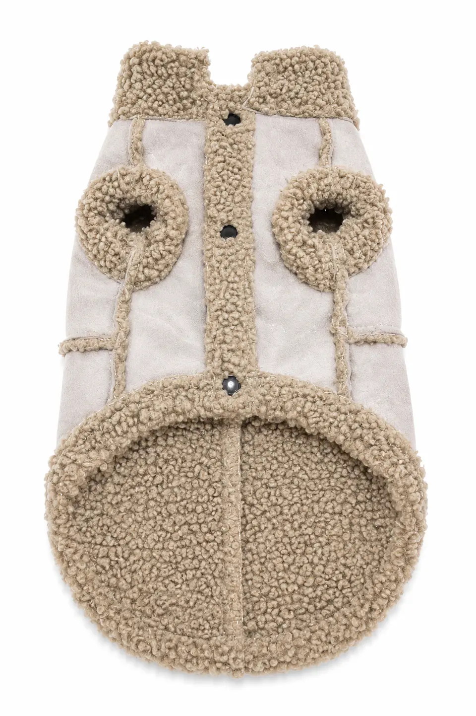 L Parka de Felpa gris y beige 2