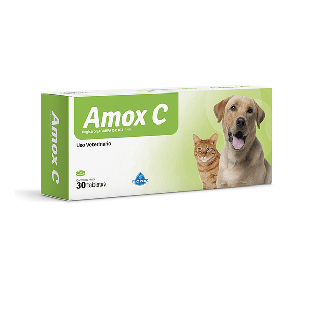 Caja con 30 Tabletas de Amox C 