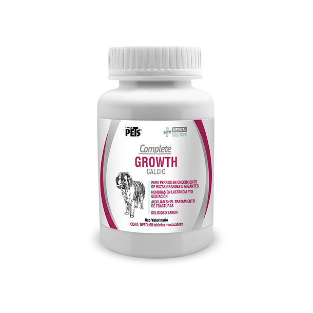 Complete Growth Calcio para Perro con 60 Tabletas.