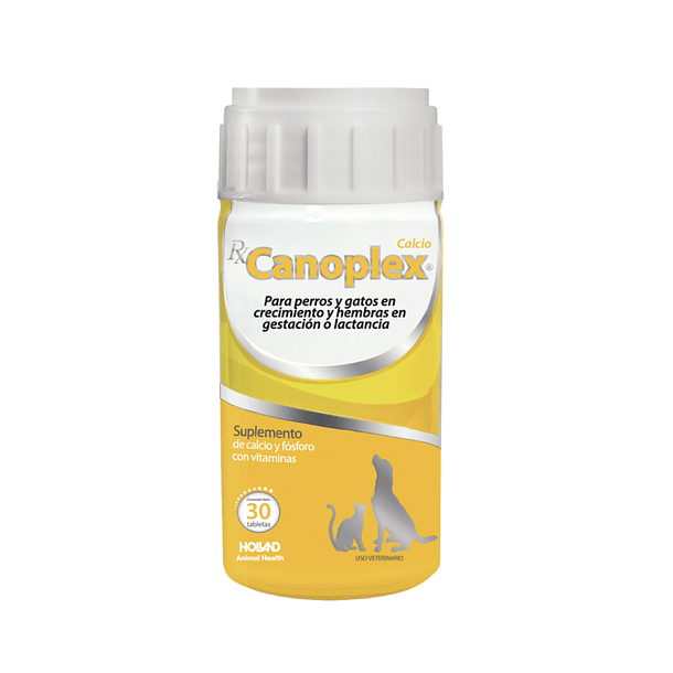 Suplemento Canoplex Calcio AD3 para Perros y Gatos 30 Tabletas.
