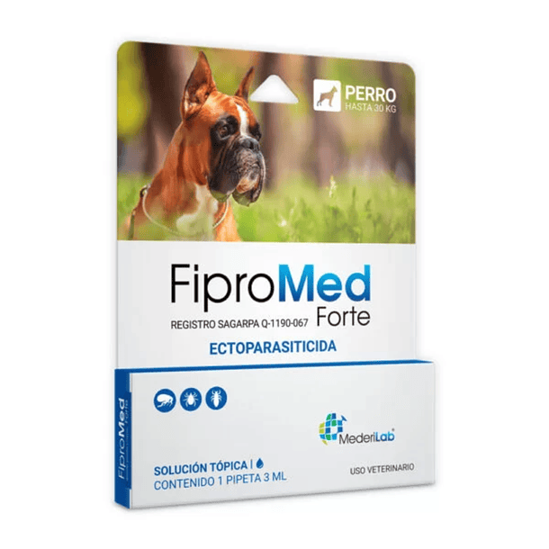 Pipeta Fipromed Forte para Perro de Hasta 30 Kg de Peso