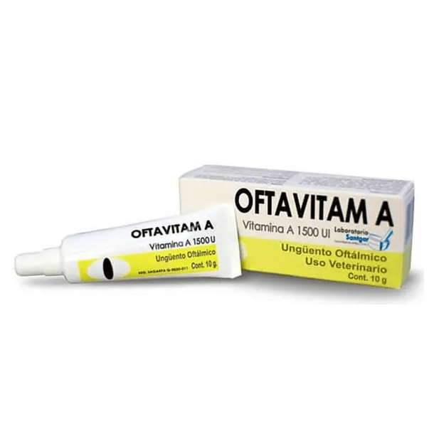 Oftavitam A Ungüento de 10 g para Perros y Gatos 