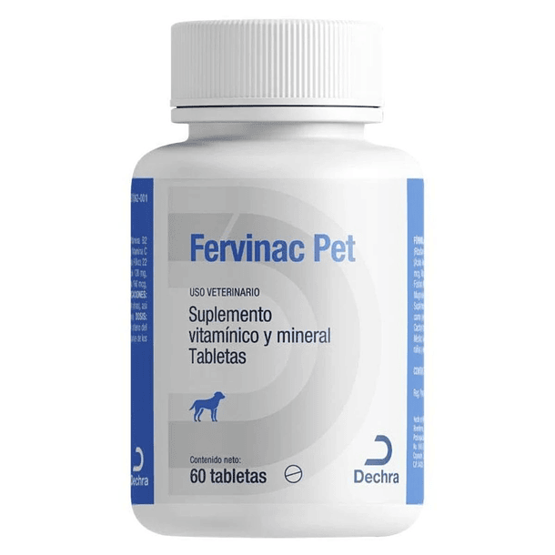 Fervinac Pet Frasco con 60 Tabletas para Perro