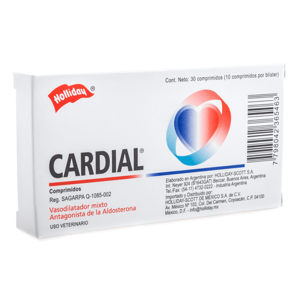 Caja de 30 Tabletas de Cardial para Perro 